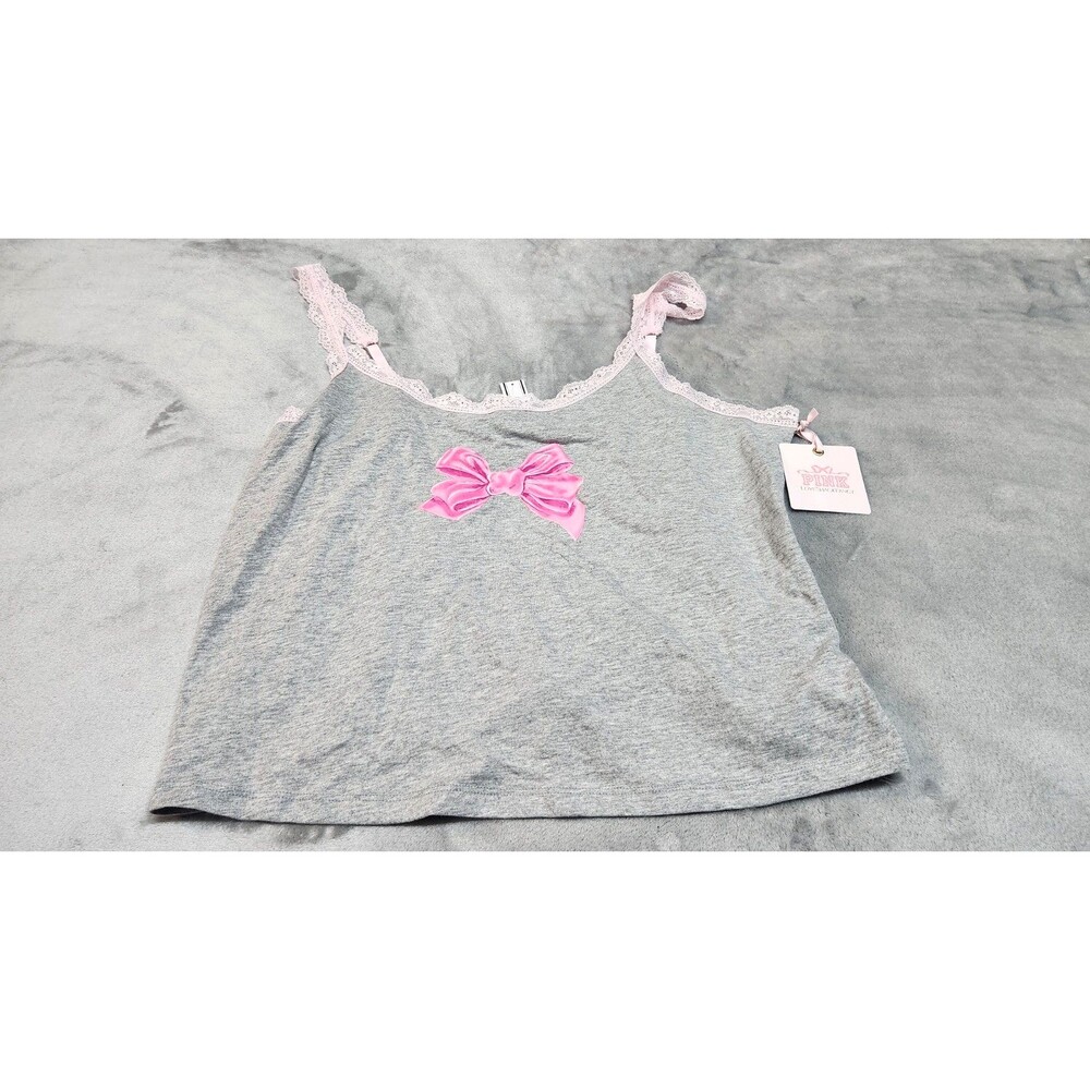 NWT VS PINK x LOVESHACKFANCY XXL Heather Gray‎ Cami Top